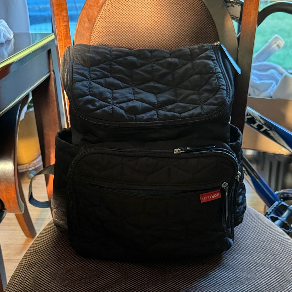 Skip Hop Quilted Black Backpack